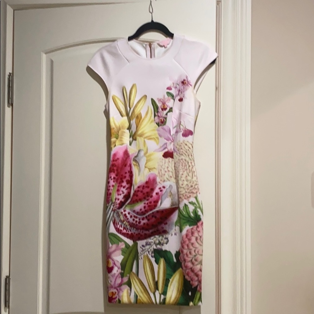 Bright dress with large flowers